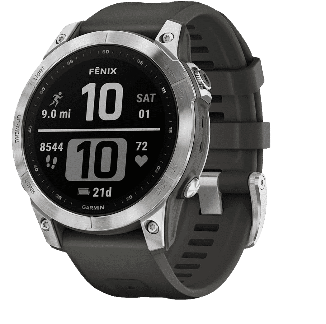 Garmin Fenix 7 Silver avec Bracelet Gris