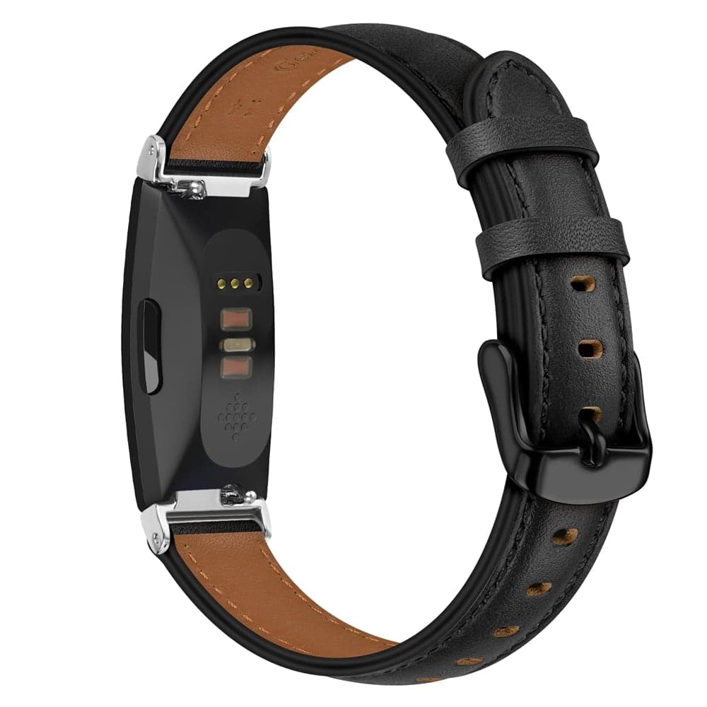 Bracelet en cuir véritable pour montre connectée Fitbit Inspire HR