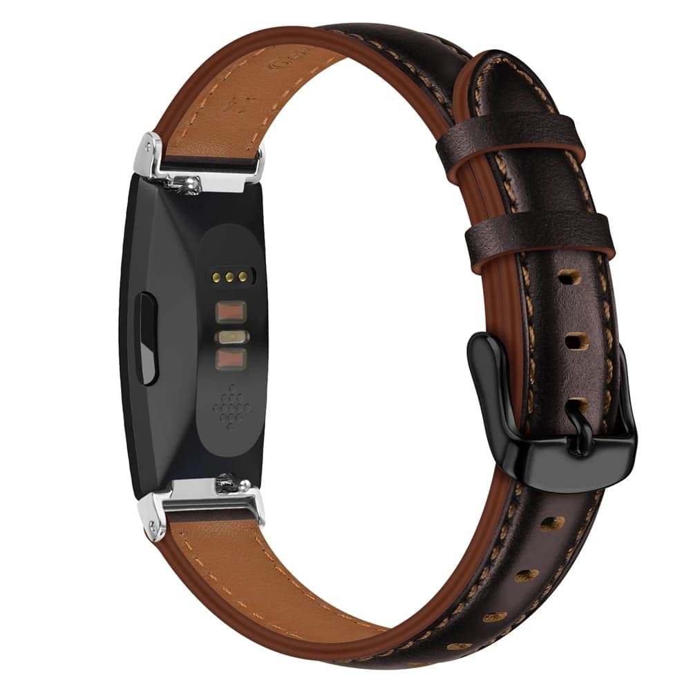 Bracelet en cuir véritable pour montre connectée Fitbit Inspire HR