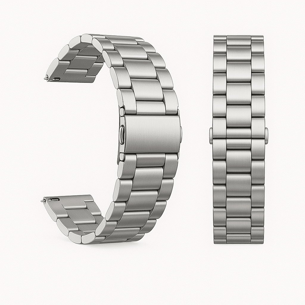 Bracelet Métal en acier inoxydable pour montre connectée 22mm Universel