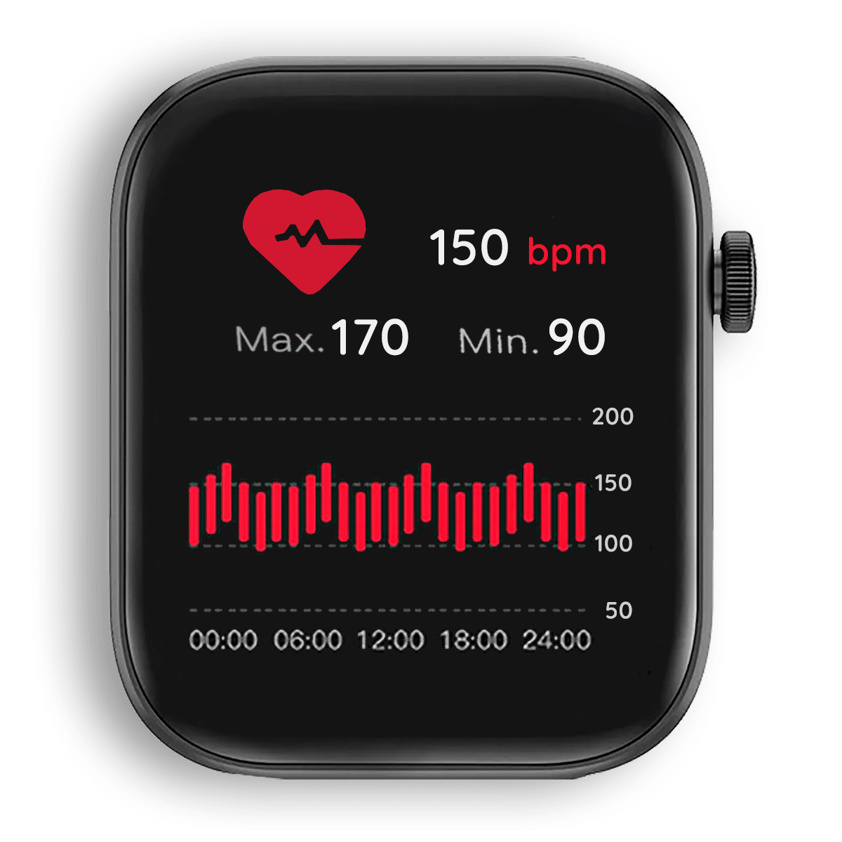 Écran Cardiofréquencemètre de la Montre Connectée OptiTrack Lite