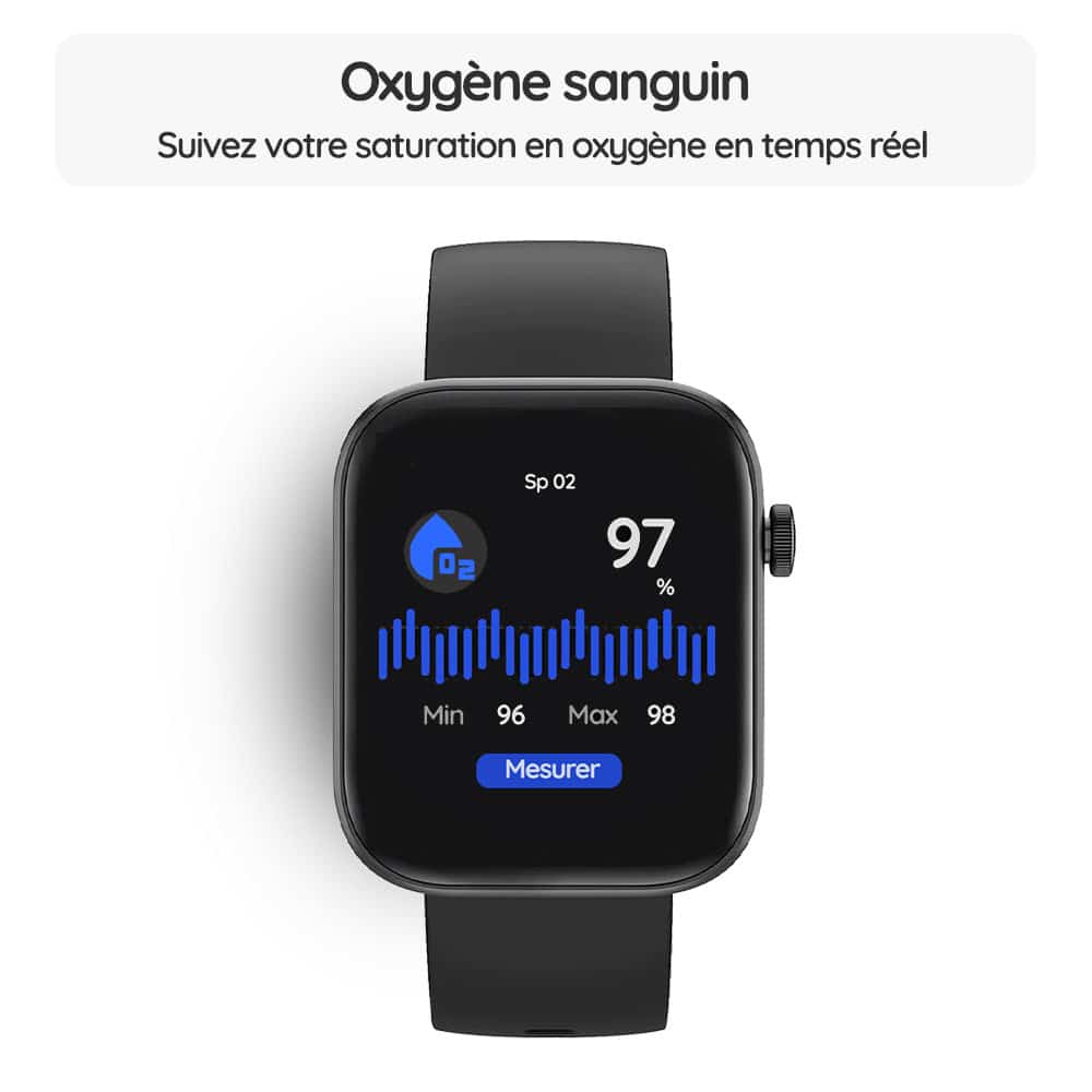 Montre connectée OptiTrack™ Lite - Oxygène sanguin