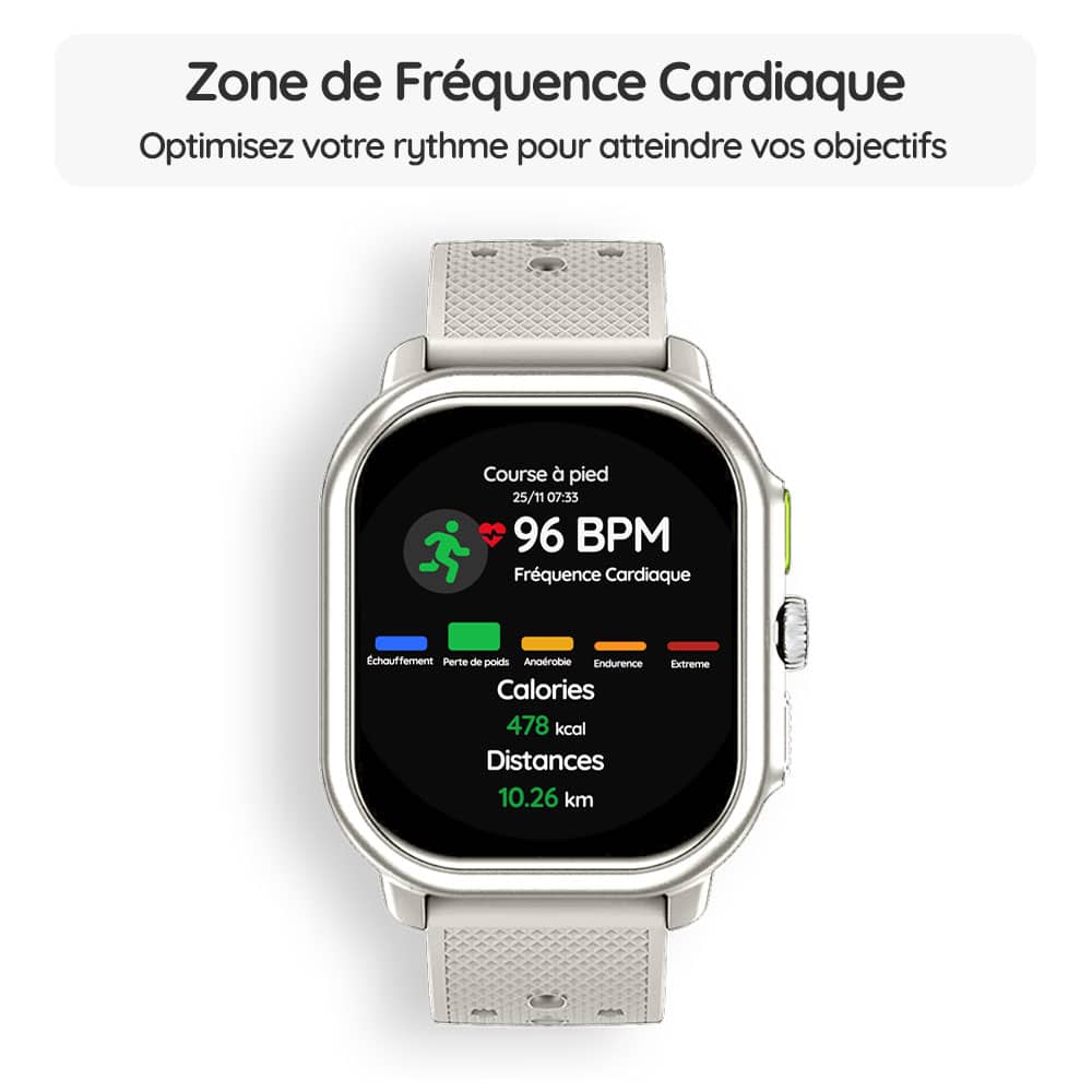 Montre connectée OptiTrack™ Adventure - Zone de Fréquence Cardiaque