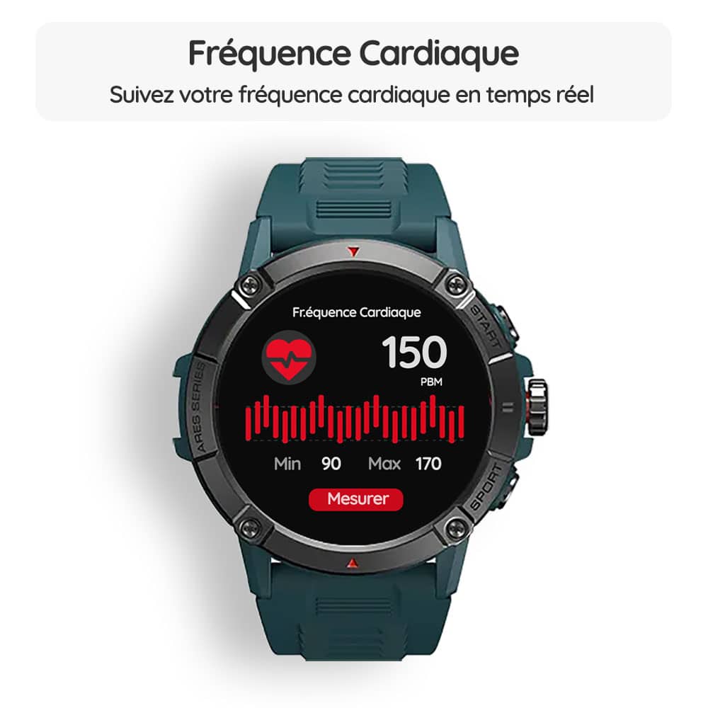 Montre connectée OptiTrack™ Aqua - Fréquence Cardiaque