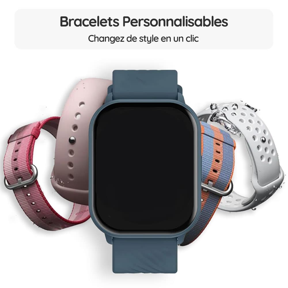 Montre connectée OptiTrack™ Care - Bracelets Personnalisables