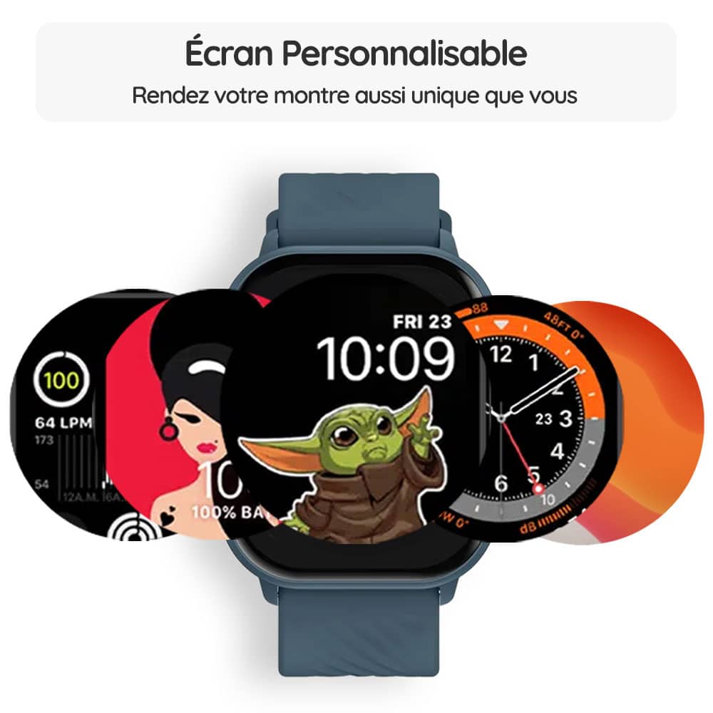 Montre connectée OptiTrack™ Care - Écran Personnalisable