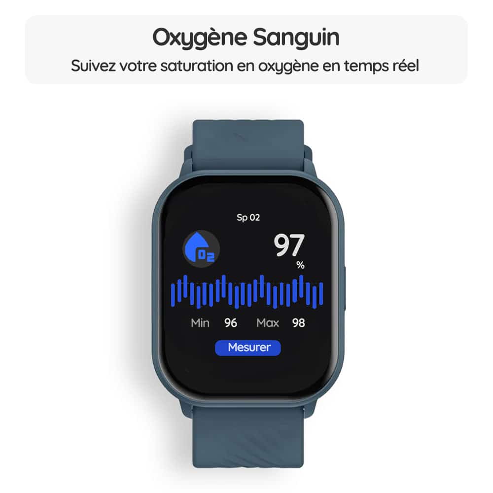 Montre connectée OptiTrack™ Care - Oxygène Sanguin