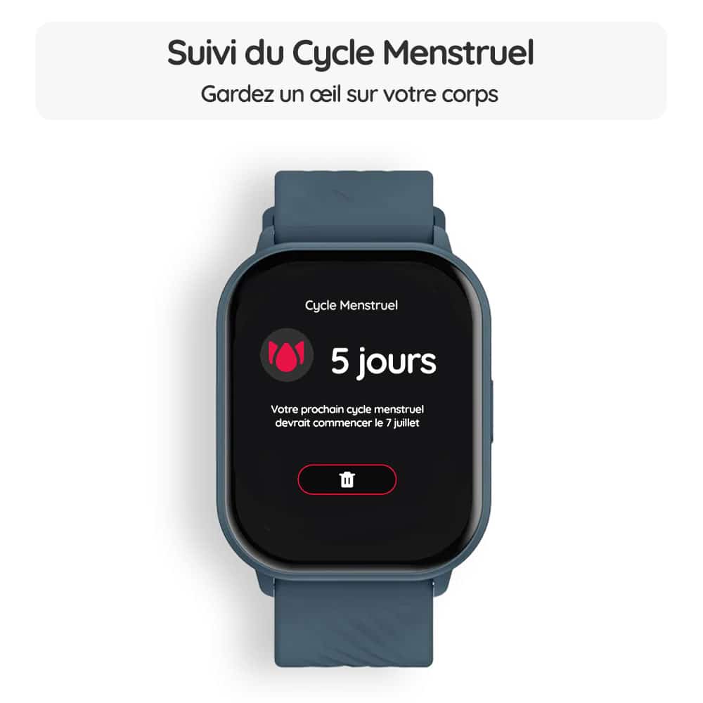 Montre connectée OptiTrack™ Care - Suivi du Cycle Menstruel