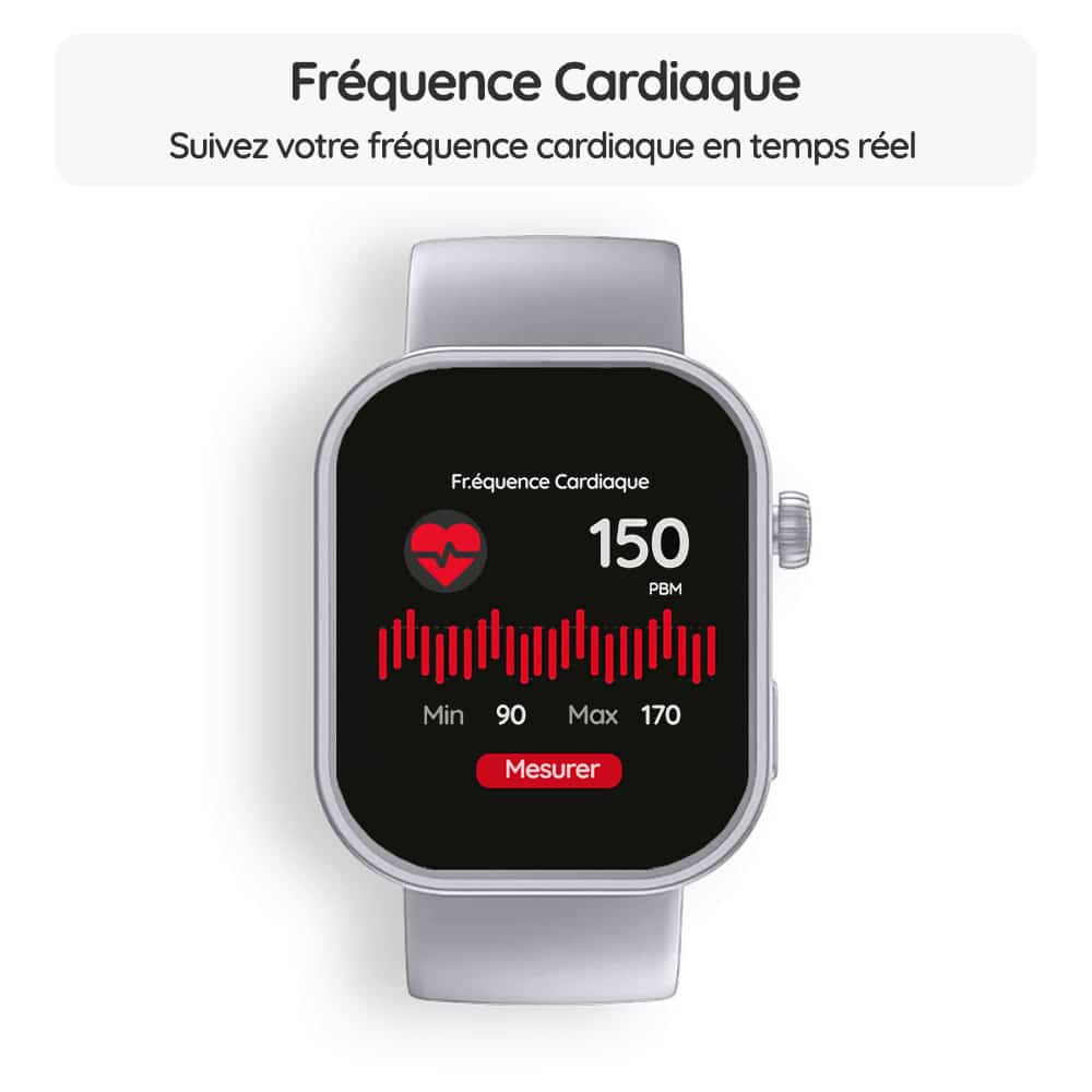 Montre connectée OptiTrack™ FemFit - Fréquence Cardiaque