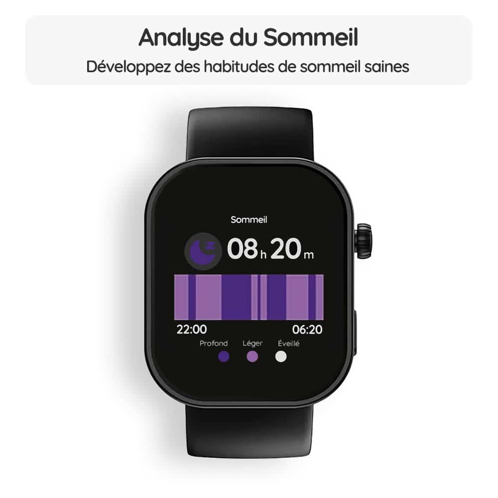 Montre connectée OptiTrack™ MenFit - Analyse du Sommeil