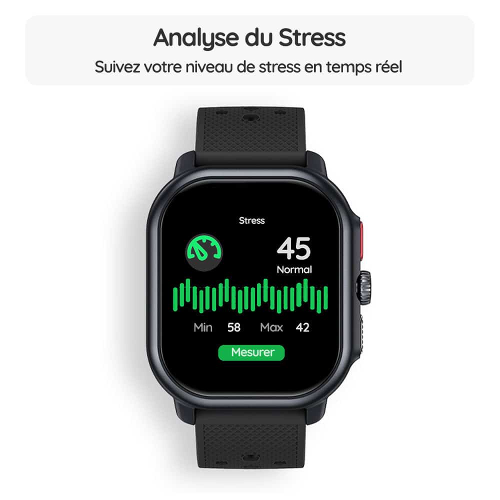 Montre connectée OptiTrack™ Runner - Analyse du Stress