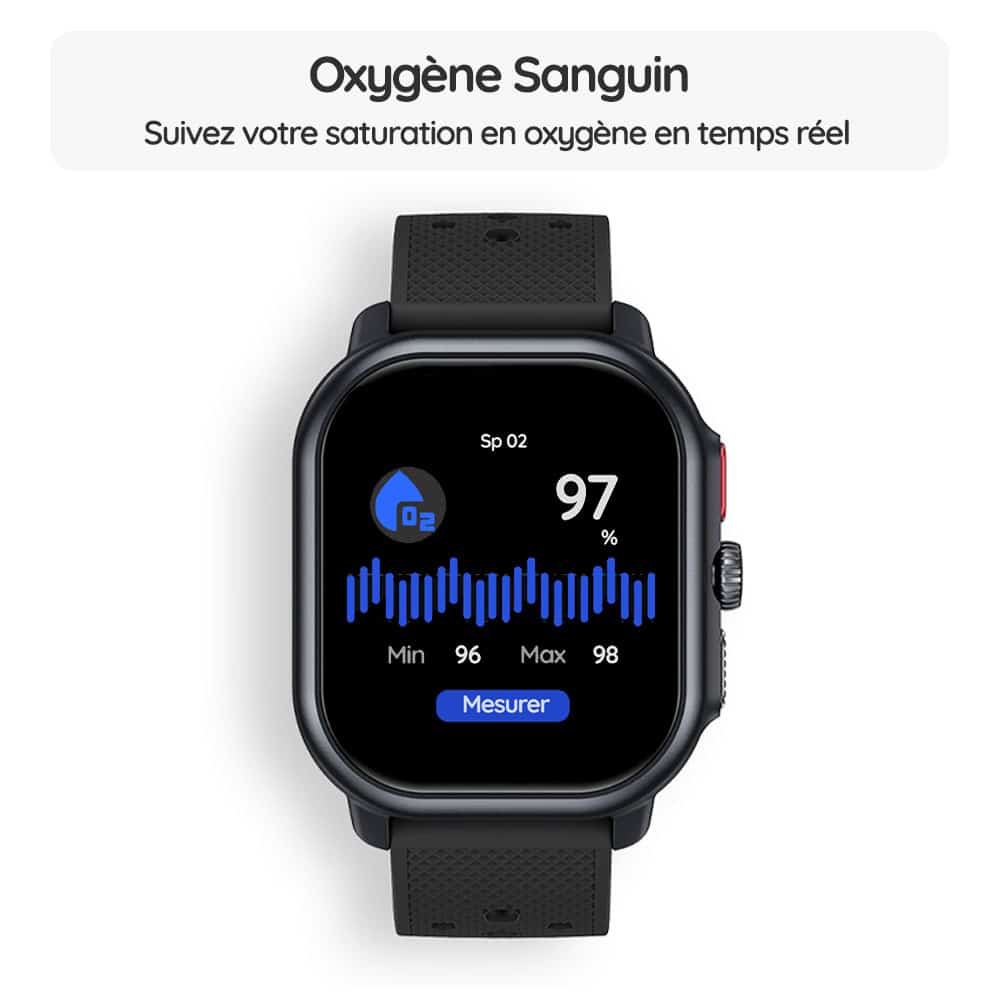 Montre connectée OptiTrack™ Runner - Oxygène Sanguin