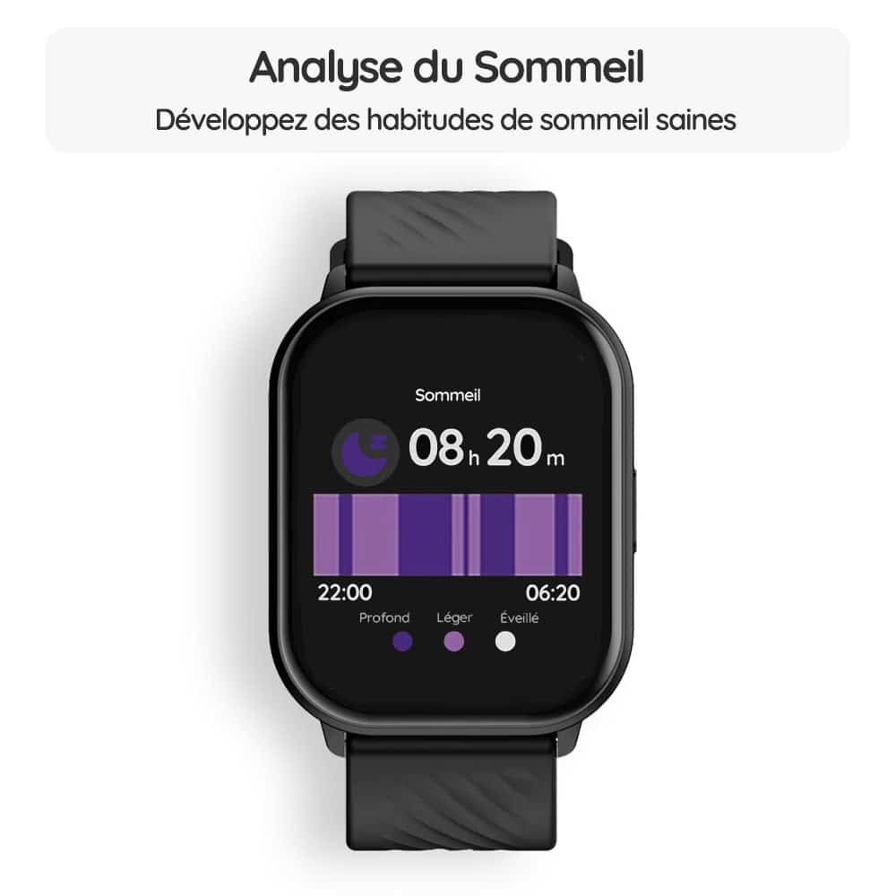 Montre connectée OptiTrack™ Senior - Analyse du Sommeil