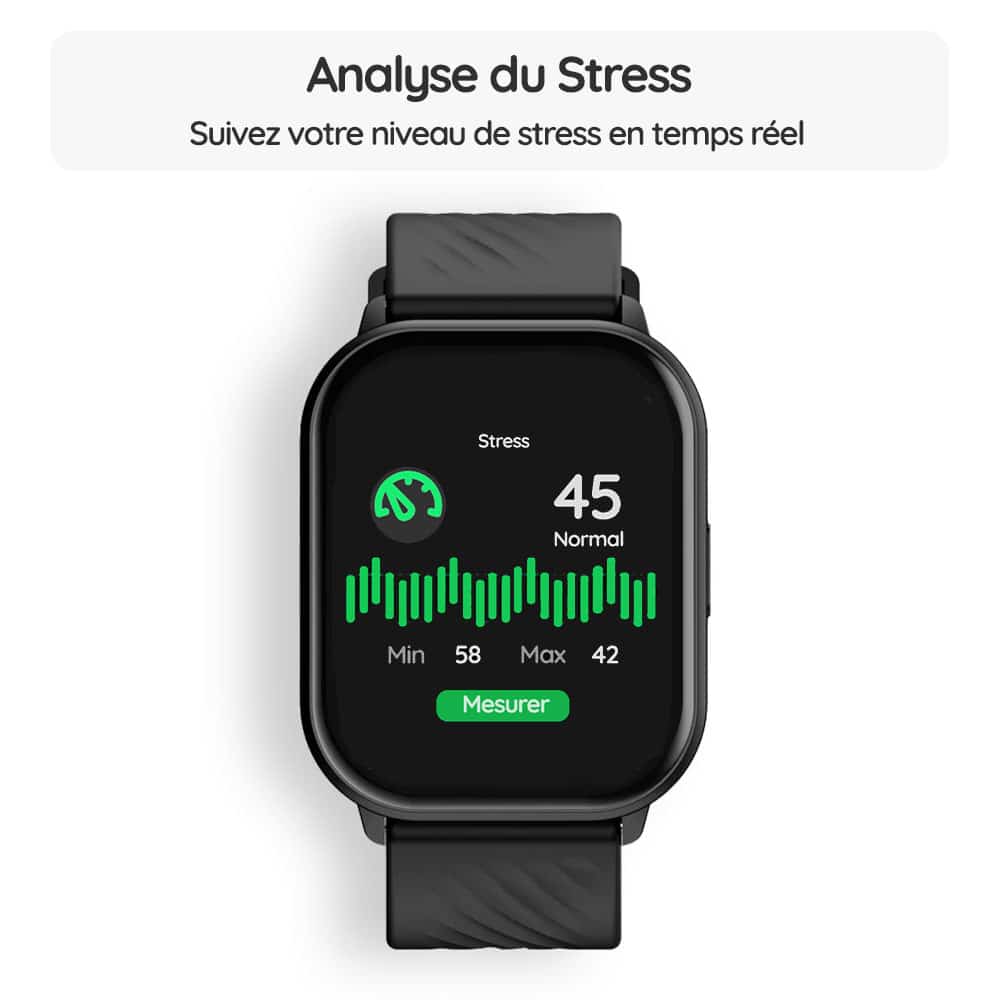 Montre connectée OptiTrack™ Senior - Analyse du Stress