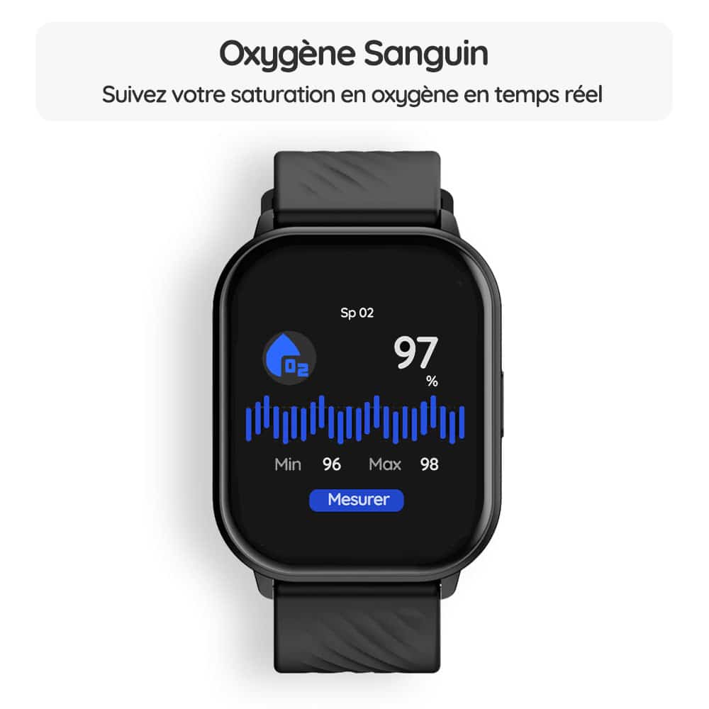 Montre connectée OptiTrack™ Senior - Oxygène Sanguin