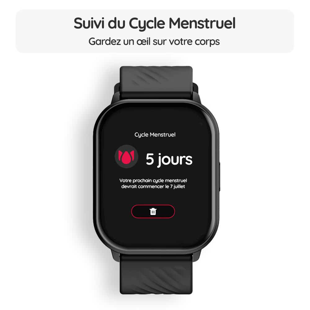 Montre connectée OptiTrack™ Senior - Suivi du Cycle Menstruel