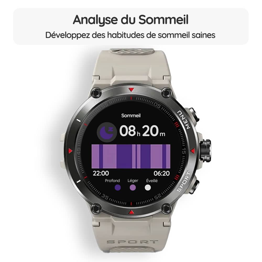 Montre connectée OptiTrack™ Sport - Analyse du Sommeil