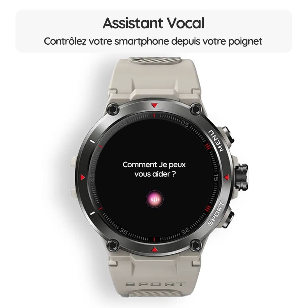 Montre connectée OptiTrack™ Sport - Assistant Vocal