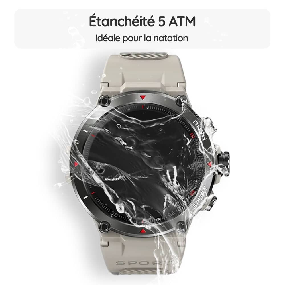 Montre connectée OptiTrack™ Sport - Étanchéité 5 ATM