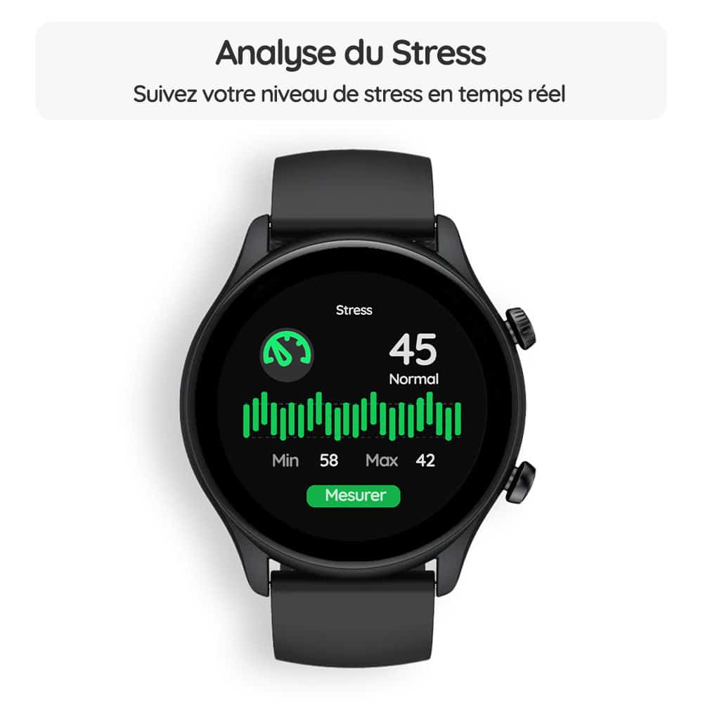 Montre connectée OptiTrack™ Zen - Analyse du Stress