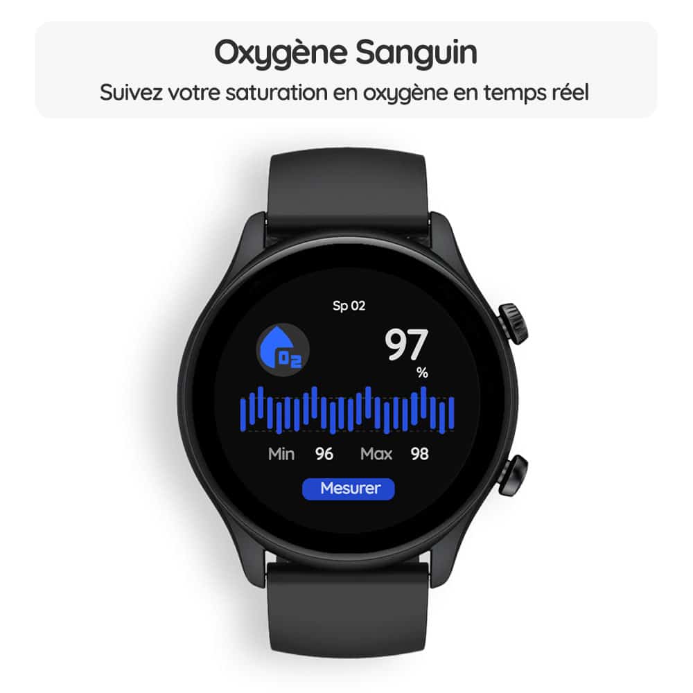 Montre connectée OptiTrack™ Zen - Oxygène Sanguin