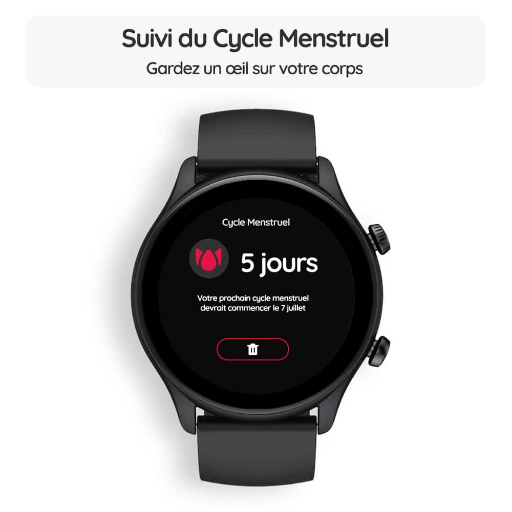 Montre connectée OptiTrack™ Zen - Suivi du Cycle Menstruel