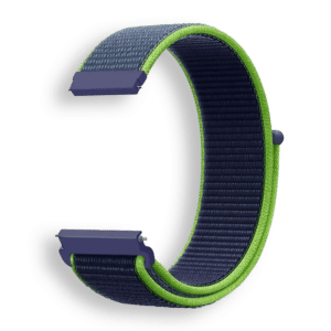 Bracelet sport nylon bleu et vert pour montre connectée OptiTrack