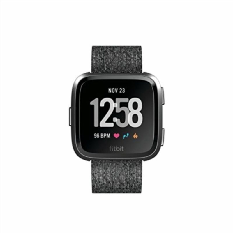 Fitbit Versa - Montres Connectées Forme, Sport et Bien-être : Autonomie Longue Durée, Étanche, Suivi Fréquence Cardiaque, Graphite