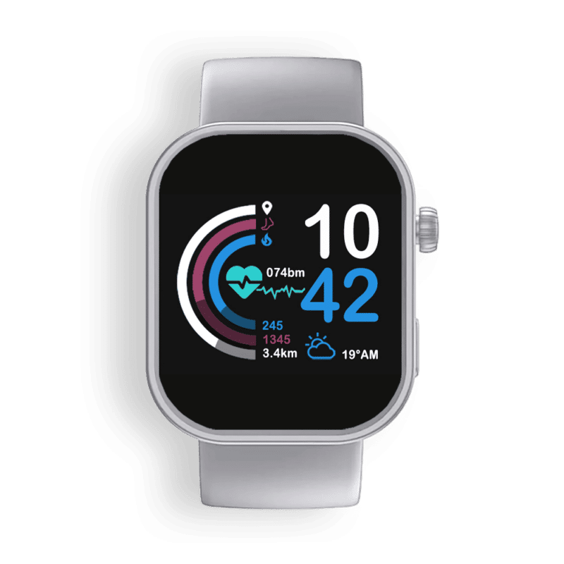 Montre connectée OptiTrack™ FemFit Gris vue de face