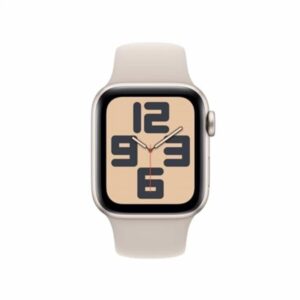 Apple Watch SE (2ᵉ génération, 2023) 40 mm GPS + Cellular, Aluminium, Bracelet Sport lumière stellaire - M/L