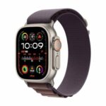 Apple Watch Ultra 2 (49 mm GPS + Cellular) avec boîtier en titane robuste et Boucle Alpine indigo Medium