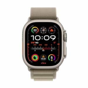 Apple Watch Ultra 2 (49 mm GPS + Cellular) Smartwatch avec boîtier en titane robuste et Boucle Alpine olive - Large