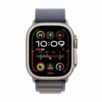 Apple Watch Ultra 2 (49 mm GPS + Cellular) Smartwatch avec boîtier en Titane Robuste et Boucle Alpine Bleu - Small