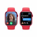 Apple Watch Series 9 (45 mm GPS) Smartwatch avec boîtier Aluminium et Bracelet Sport (Product) Red (M/L)