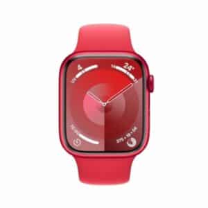 Apple Watch Series 9 (45 mm GPS) Smartwatch avec boîtier Aluminium et Bracelet Sport (Product) Red (M/L)