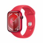 Apple Watch Series 9 (45 mm GPS) Smartwatch avec boîtier Aluminium et Bracelet Sport (Product) Red (M/L)