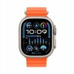 Apple Watch Ultra 2 (49 mm GPS + Cellular) Smartwatch avec boîtier en Titane Robuste et Bracelet Océan Orange