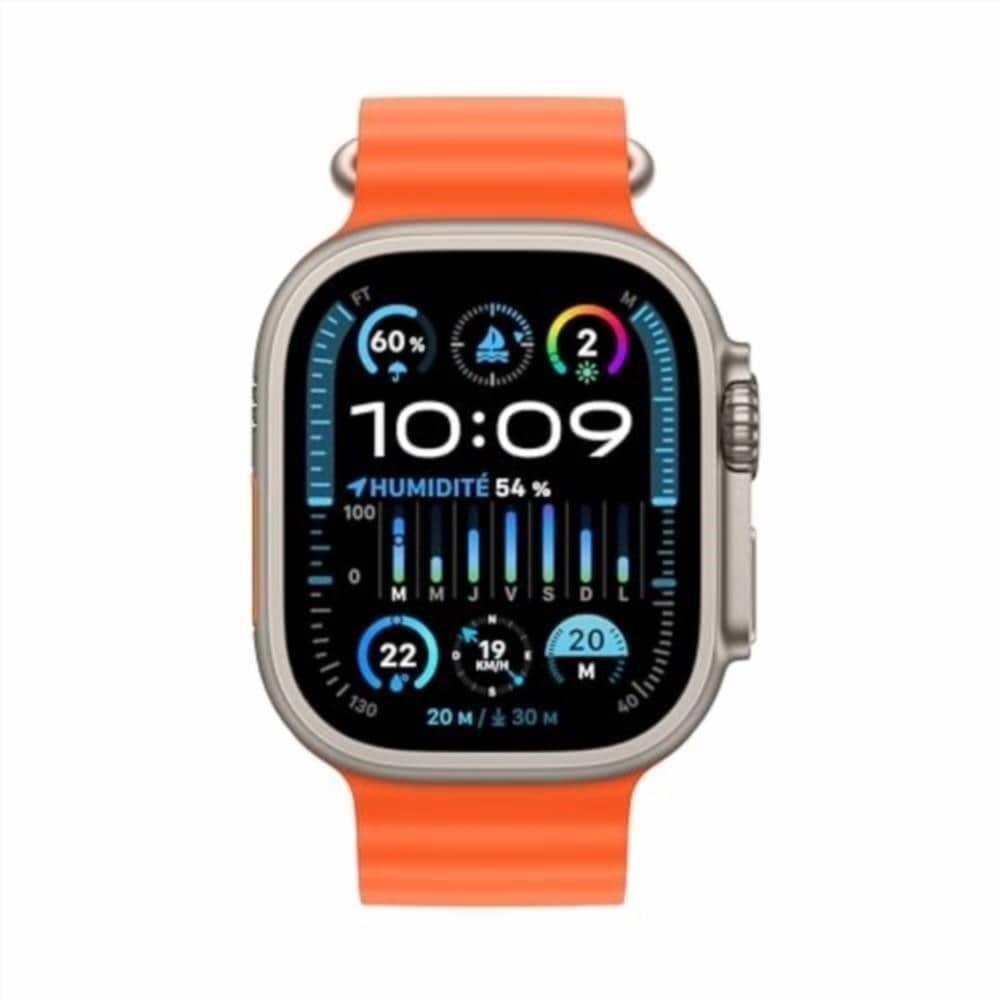 Montre Connectée : Apple Watch Ultra 2 (49 mm GPS + Cellular) Titane Orange