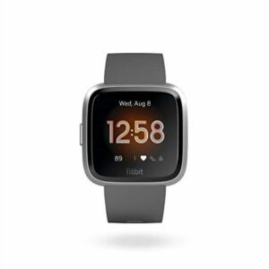 Fitbit Versa Lite - Montre Connectée Forme, Sport et Bien-être, Charcoal/Silver Aluminum