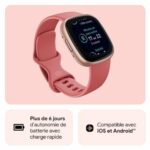 Fitbit Versa 4 Beet/Copper Smartwatch Unisex-Adult