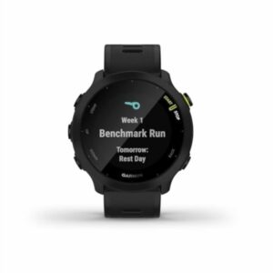 Garmin Forerunner 55 - Montre GPS multi-activités running avec fonctions d’entrainement Garmin Coach et cardio au poignet – Noire