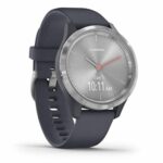 Garmin Vívomove 3S : Montre Connectée à Aiguilles Mécaniques et Écran Tactile avec Suivi GPS– Silver/Granite Blue – Cadran 39 mm (Reconditionné)