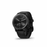 Garmin vívomove Sport - Montre connectée à aiguilles mécaniques et écran tactile - Gray avec bracelet noir - Boîtier 40 mm