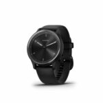 Garmin vívomove Sport - Montre connectée à aiguilles mécaniques et écran tactile - Gray avec bracelet noir - Boîtier 40 mm