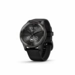 Garmin vívomove Trend - Montre connectée Hybride - Gray avec Bracelet Noir