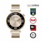 HUAWEI Watch GT 4 Montre intelligente femme – Tracker d'activité iOS et Android – Surveillance de la santé 24 heures sur 24 h, y compris la gestion de la santé des femmes – Longue 55020BJA doré