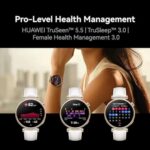 HUAWEI Watch GT 4 Montre intelligente femme – Tracker d'activité iOS et Android – Surveillance de la santé 24 heures sur 24 h, y compris la gestion de la santé des femmes – Longue 55020BJA doré