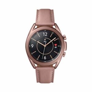 Samsung Galaxy Watch3 Bluetooth 41 mm, bracelet cuir, capteur de chute, Mystic Bronze [version italienne]