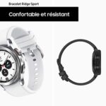 Samsung Galaxy Watch4 Classic Bluetooth, 46 mm, noir - Montre connectée intelligente, lunette tournante, santé, bien-être, sport, IMC, ECG – Version FR