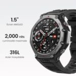 Amazfit T-Rex 3 Outdoor Smartwatch 48mm Écran AMOLED, Cartes et Navigation